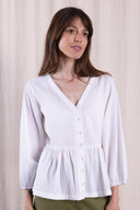 SS26 - Gathered Shirt - White