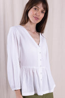 SS26 - Gathered Shirt - White