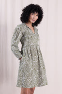 SS26 - Pleat Shoulder Tunic Dress - Verdant