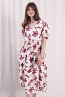 SS26 - Puff Sleeve Dress - Rosewood