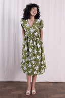 SS26 - Puff Sleeve Dress - Verdant