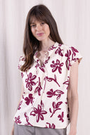 SS26 - Tie neck top - Rosewood