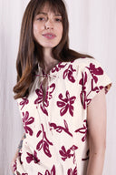 SS26 - Tie neck top - Rosewood