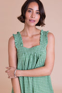 SS26 Frill Strap Dress - Green