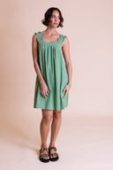 SS26 Frill Strap Dress - Green