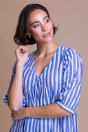 SS26 Tie Back Midi Dress - Blue