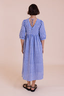 SS26 Tie Back Midi Dress - Blue