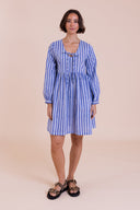 SS26 Bow Detail Tunic Dress - Blue