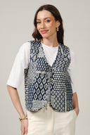 SS27 Printed Gilet - Blue