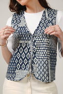 SS27 Printed Gilet - Blue