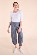SS25 Cotton Chambray Bubble Trousers - Denim