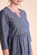 SS25 Easy Chambray Midi Dress - Denim