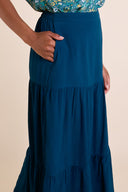 SS25 Tiered Skirt - Blue