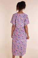 SS25 Sweetheart Neck Midi Dress - Purple