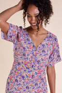 SS25 Sweetheart Neck Midi Dress - Purple